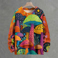 Yayoi Kusama Multicolor Mushroom Crew Neck Sweater