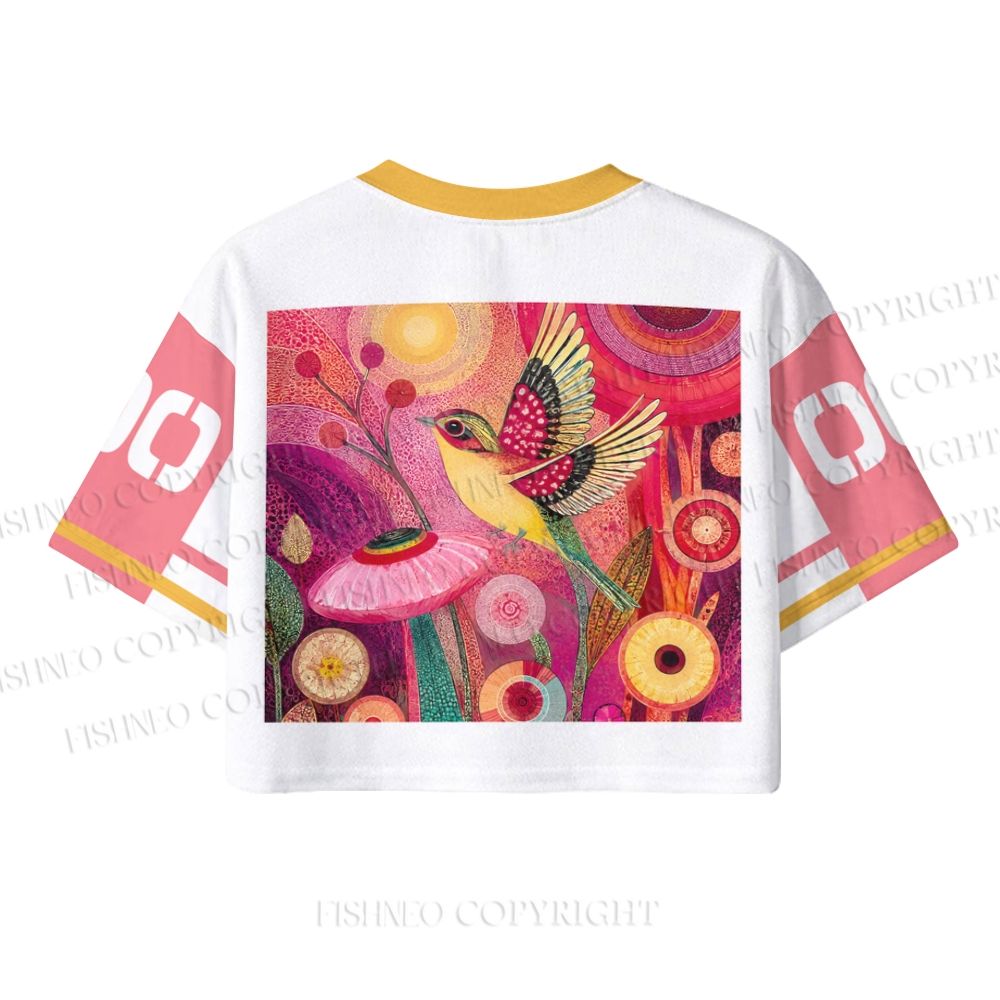 Yayoi Kusama Bird Crop Sport Jersey Shirts