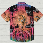 Jean-Michel Basquiat Style Graffiti Hawaiian Shirt