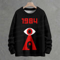 Bauhaus Geometric Eyes Crew Neck Sweater
