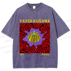 Unisex Yayoi Kusama Pumpkin Printed Washed Tee