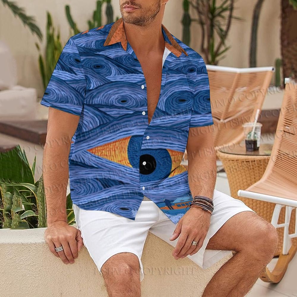 Starry Night Big Eye Surreal  Hawaiian Shirt