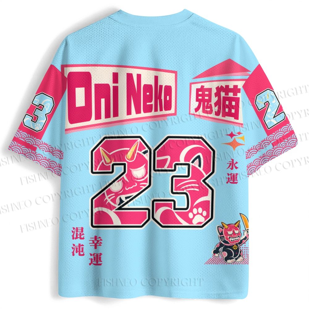 Oni Neko Printed Jersey Shirts