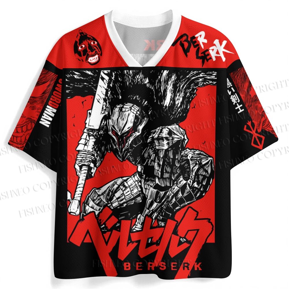 Berserk Guts Printed Jersey Shirts