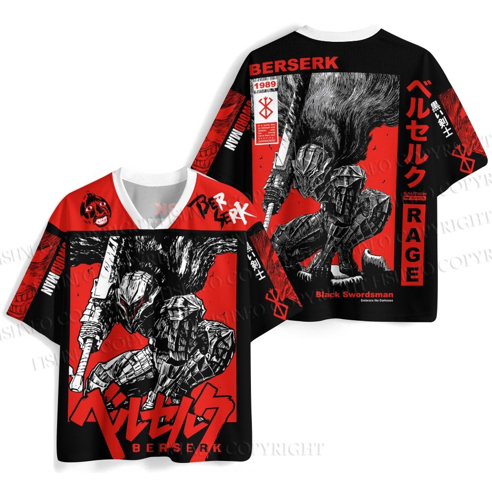 Berserk Guts Printed Jersey Shirts