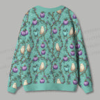 Halloween Ghost And Pumpkin Ugly Cardigan Sweater