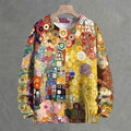 Klimt Multicolor Art Crew Neck Sweater