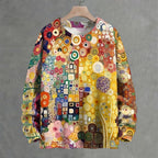 Klimt Multicolor Art Crew Neck Sweater