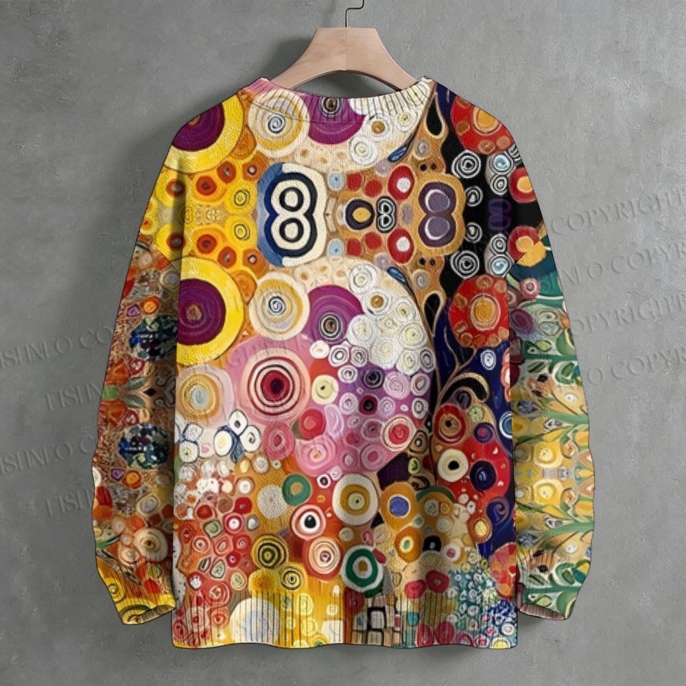 Klimt Multicolor Art Crew Neck Sweater