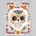 Unisex Skull Art Printed Tank Top