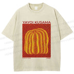 Unisex Yayoi Kusama Pumpkin Printed Washed Tee