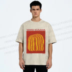 Unisex Yayoi Kusama Pumpkin Printed Washed Tee