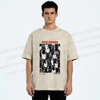 Unisex Yayoi Kusama Cat Printed Washed Tee