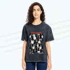 Unisex Yayoi Kusama Cat Printed Washed Tee