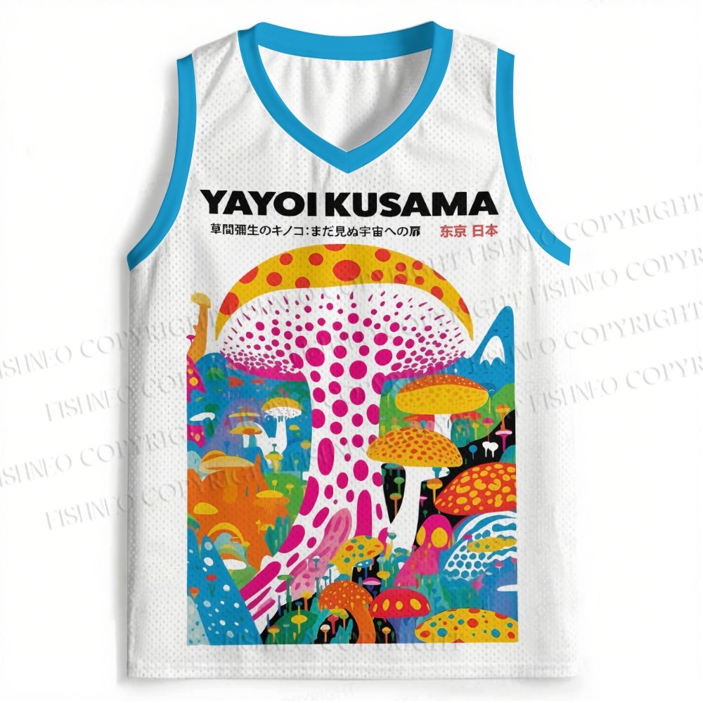 Japanese Yayoi Kusama Style Mushroom Jersey Tank