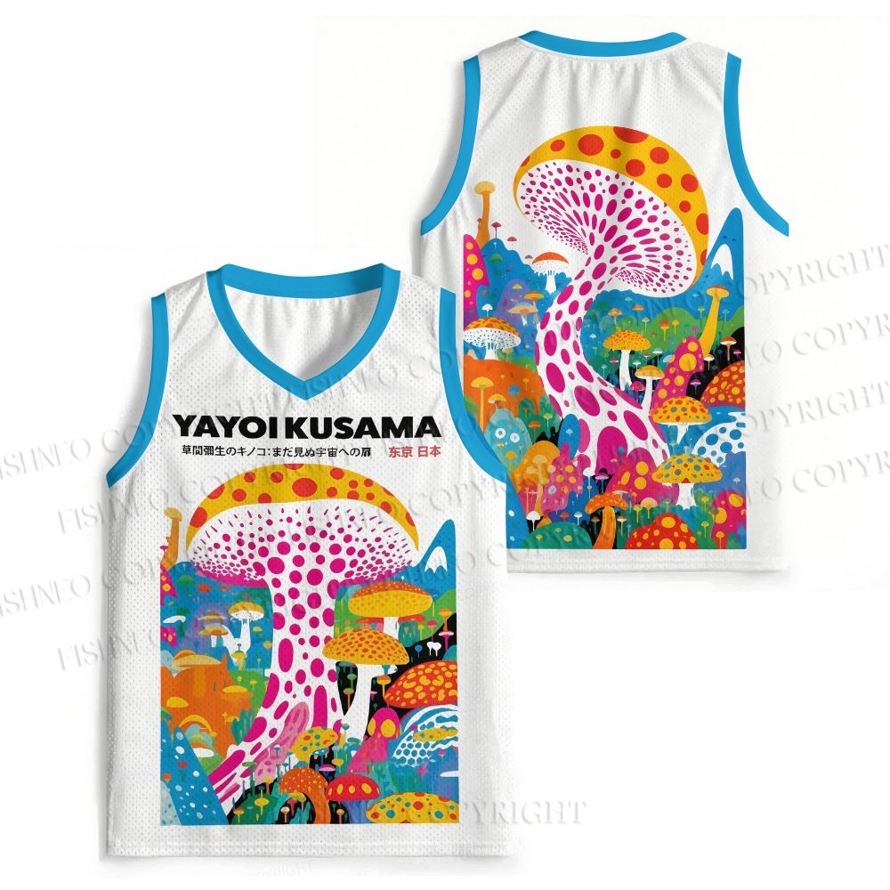 Japanese Yayoi Kusama Style Mushroom Jersey Tank