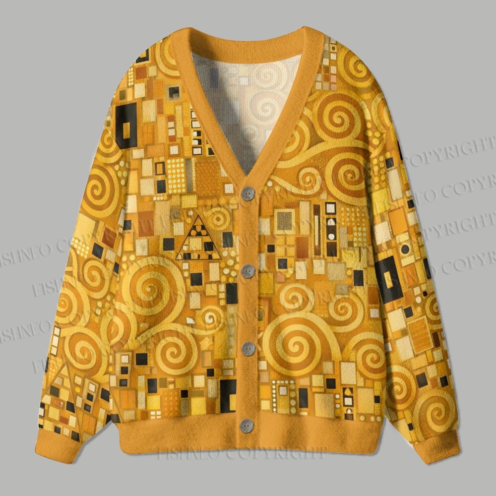 Klimt Art Ugly Cardigan Sweater