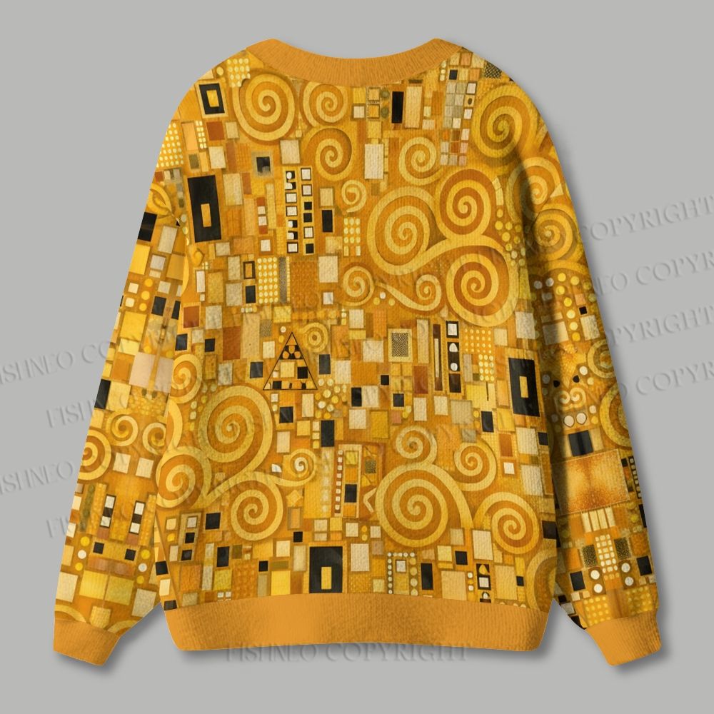 Klimt Art Ugly Cardigan Sweater