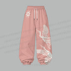 Vintage Crane Women's Cropped Long Sleeve Hoodie & High Waist Jogger Pants Two Piece Tracksuit Set