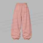 Vintage Crane Women's Cropped Long Sleeve Hoodie & High Waist Jogger Pants Two Piece Tracksuit Set
