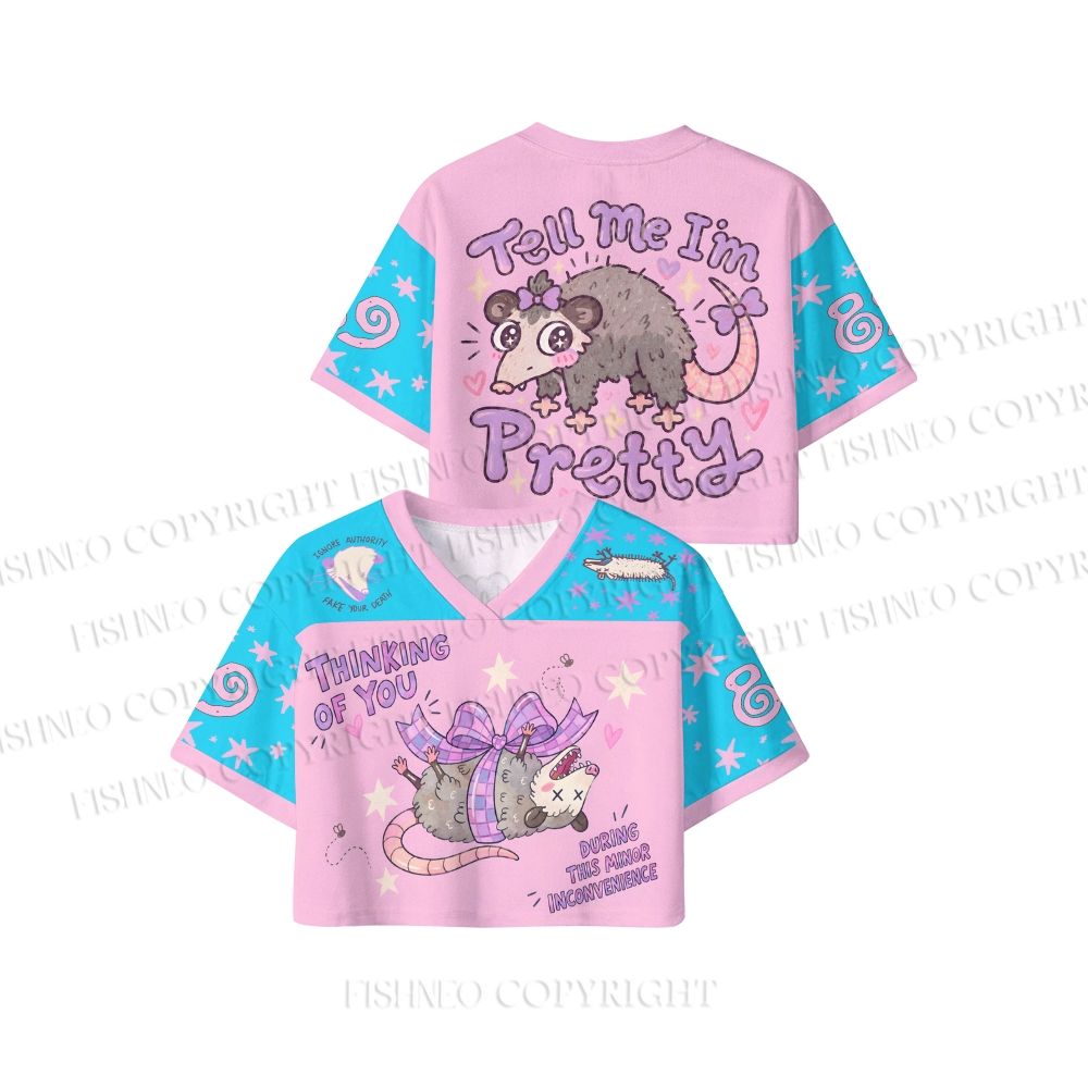 Minor Inconvenience Funny Opossum Crop Sport Jersey Shirts