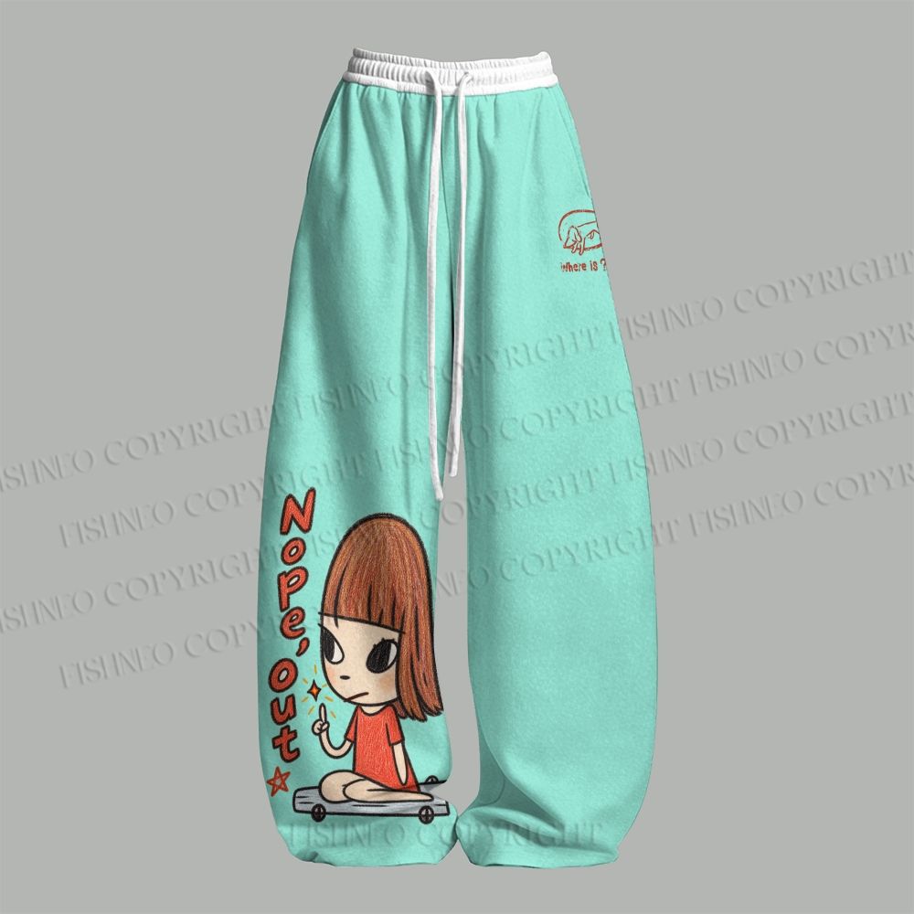 Nara Yoshitomo No Way Girl Top & Elasticated Trousers Two-Piece Set