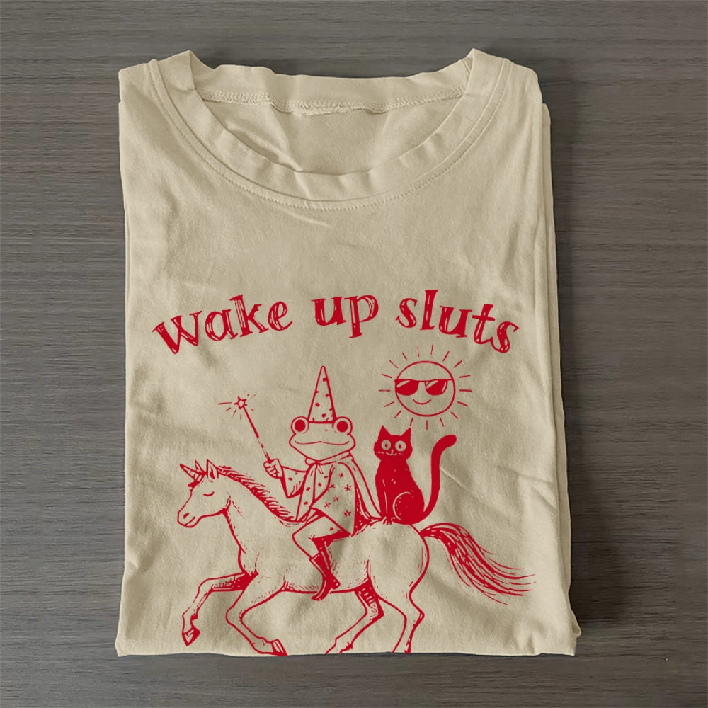 Wake Up Sluts Folded Classic T-shirt