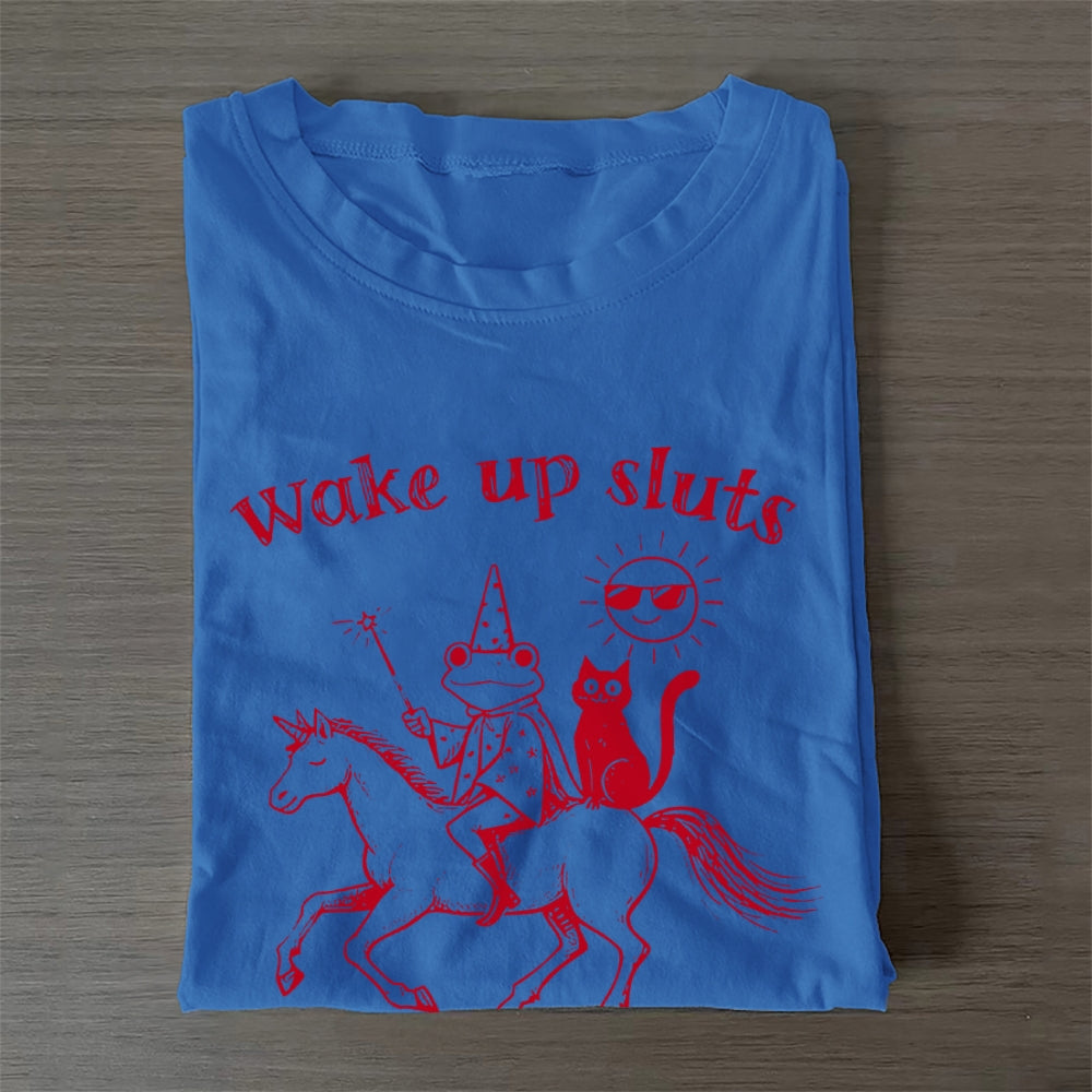 Wake Up Sluts Folded Classic T-shirt