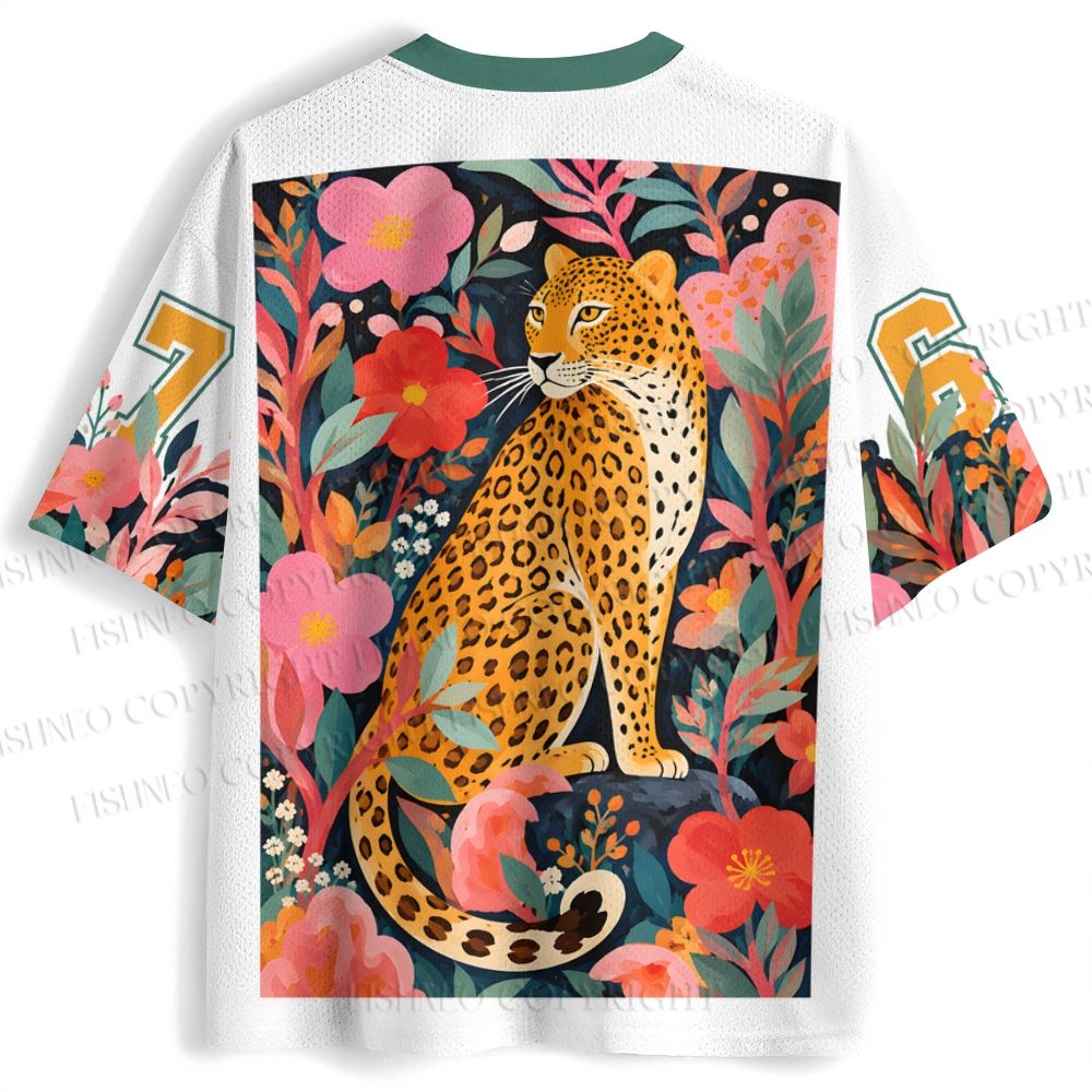 Panther in Flowers Jersey Shirts