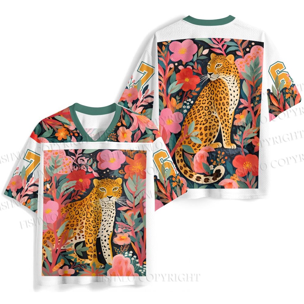 Panther in Flowers Jersey Shirts