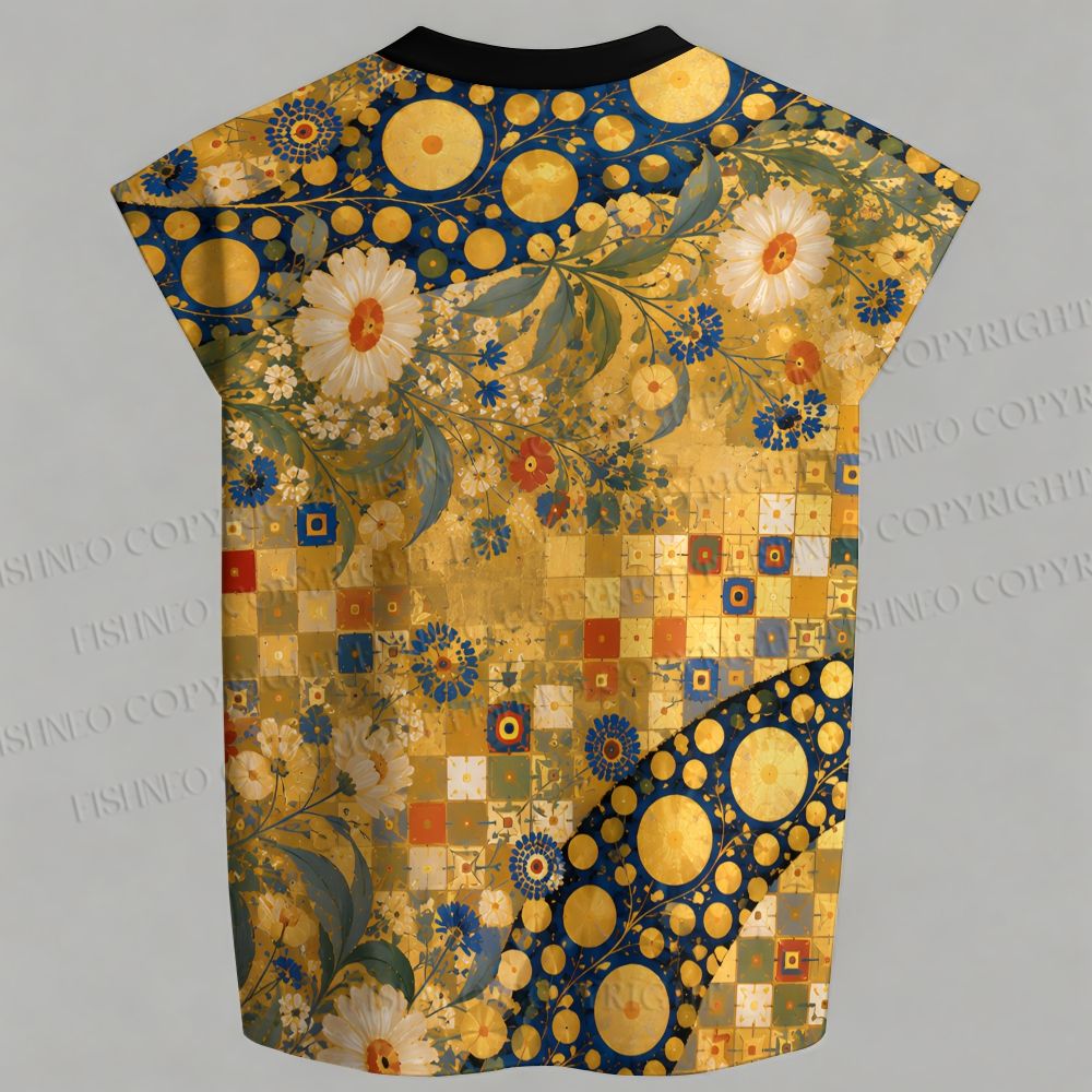 Klimt Giraffe Sleeveless Tank Top & Elasticated Trousers pants Two-Piece Streetwear Set