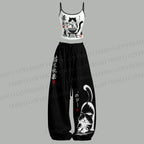 Ramen Cat Top & Elasticated Trousers Two-Piece Set