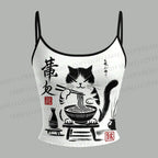Ramen Cat Top & Elasticated Trousers Two-Piece Set