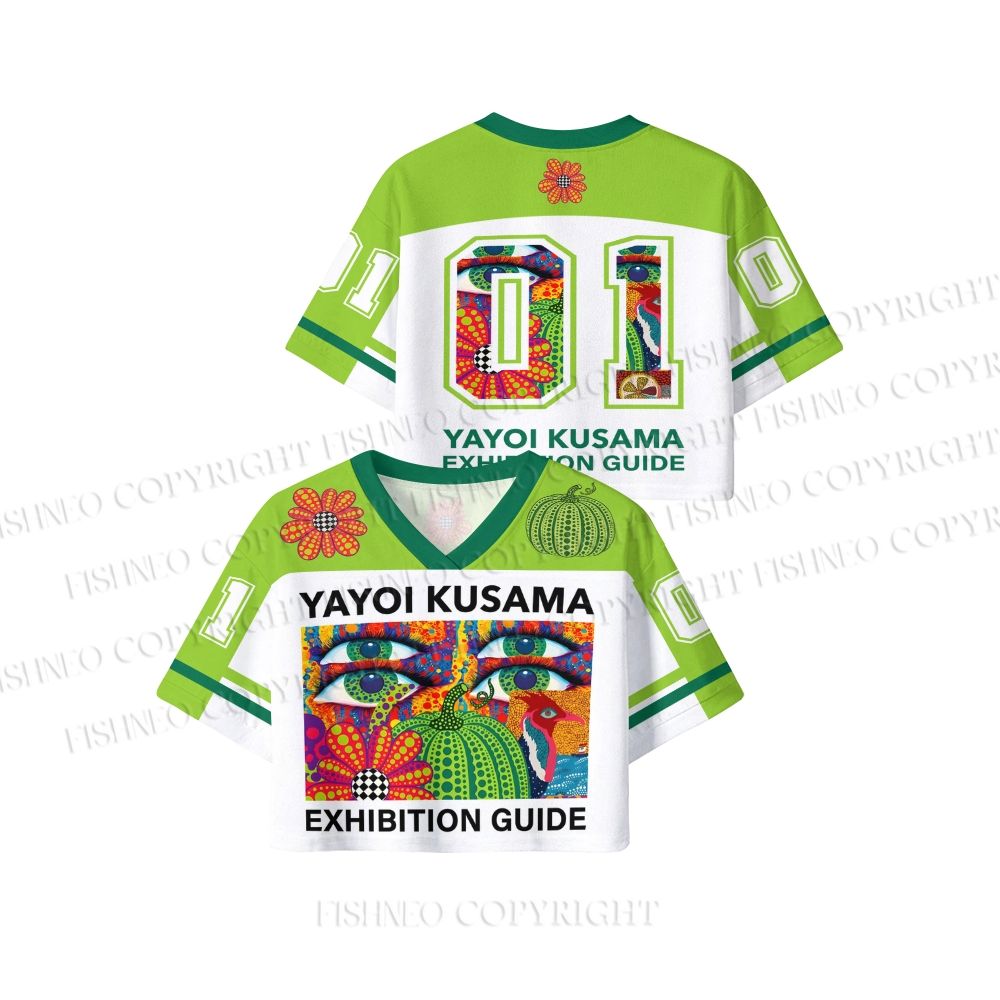 Yayoi Kusama Exhibition Guide Crop Sport Jersey Shirts