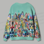 Rise With The Crowds Ugly Cardigan Sweater