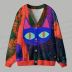 Blue Cat Ugly Cardigan Sweater