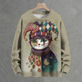 Clown Cat Crew Neck Sweater