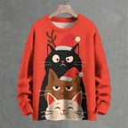 Christmas Cats Crew Neck Sweater