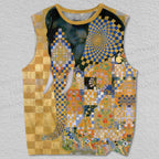Unisex Klimt Elephant Printed Tank Top