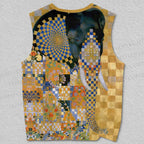 Unisex Klimt Elephant Printed Tank Top