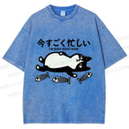 Unisex I Am Busy Right Now Printed Washed Tee