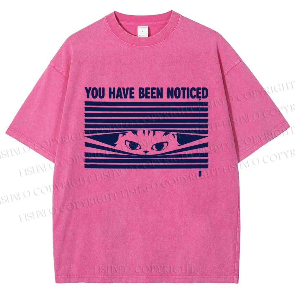 Unisex You Have Been Noticed Printed Washed Tee