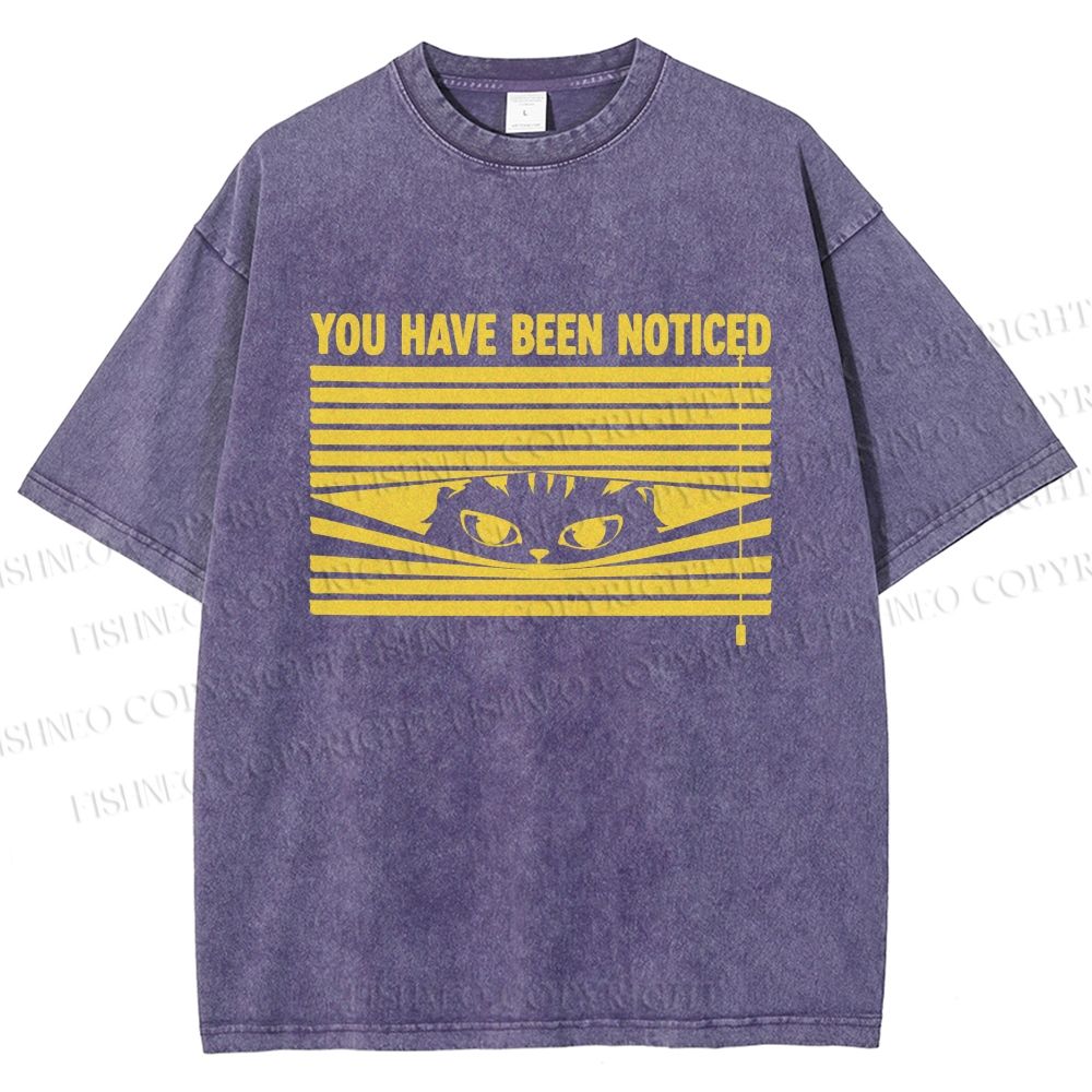 Unisex You Have Been Noticed Printed Washed Tee