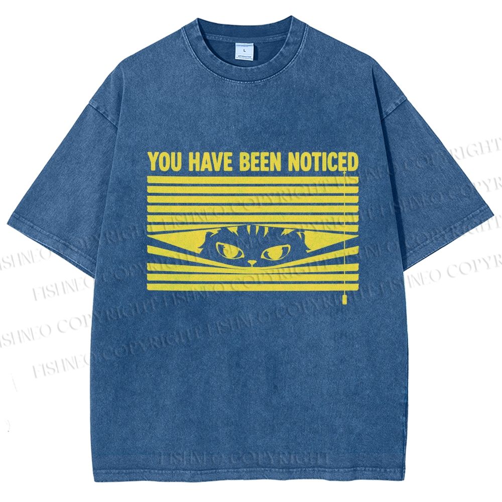 Unisex You Have Been Noticed Printed Washed Tee