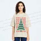 Unisex Christmas Tree Printed Washed Tee