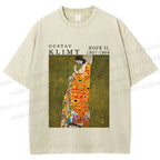 Unisex Klimt Hope Woman Printed Washed Tee