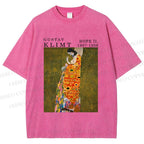 Unisex Klimt Hope Woman Printed Washed Tee