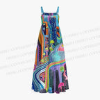 Yayoi Kusama Mushroom Art Maxi Dresses