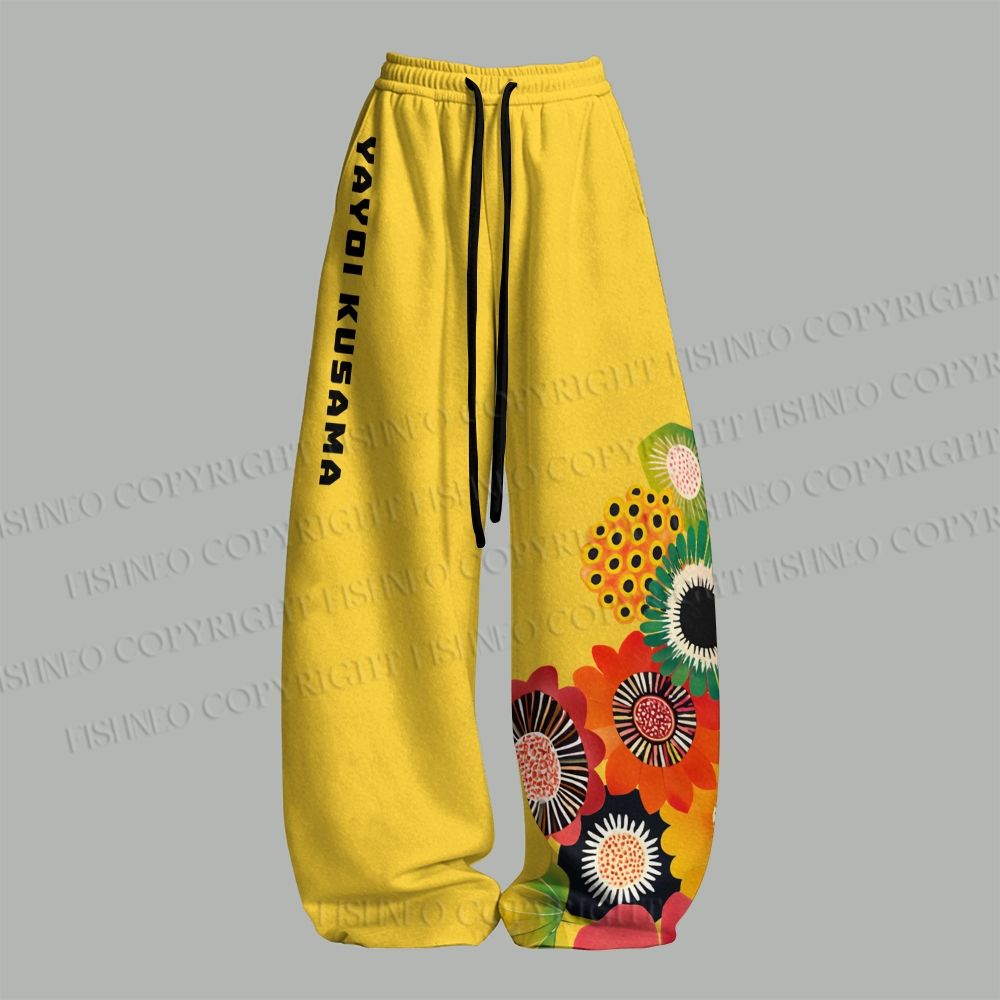 Flowers Yayoi Kusama Women T-Shirt  & Elasticated Trousers Two-Piece Set