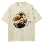Coffee Wave Washed T-Shirt